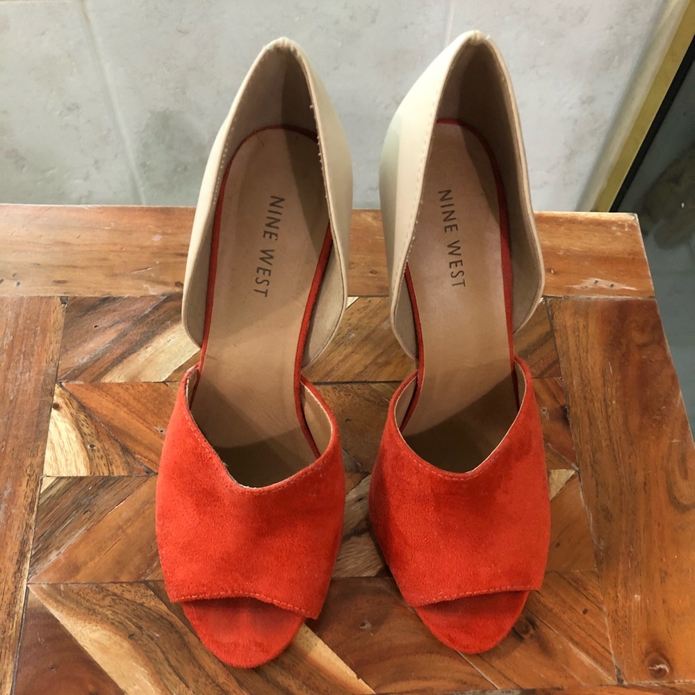 Nine West peep toe heals